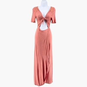 Free People FP‎ Beach Coral Wrap Maxi Dress